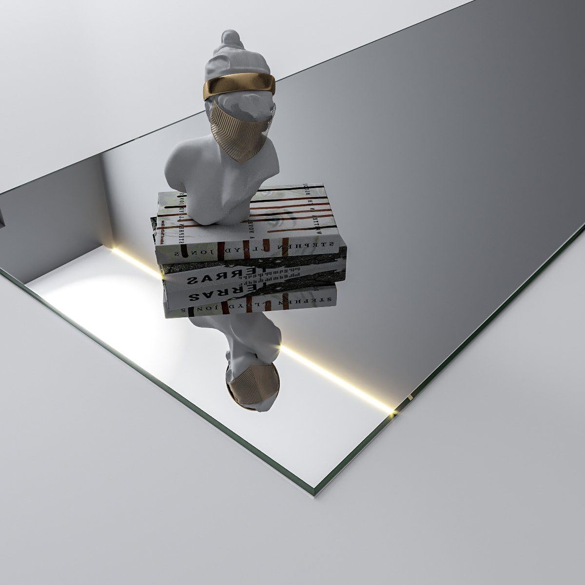 MySpiegel.de Rahmenloser Wandspiegel Kristallspiegel 180x80 cm | Badspiegel, Polierte Kante, Mit Befestigung, 5mm Stärke