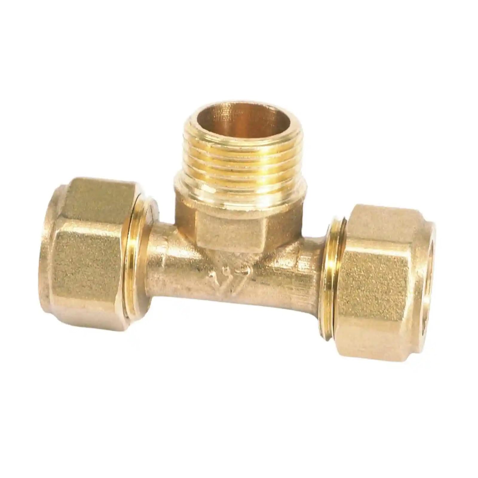 BIANMTSW Fit PEX-AL-PEX Tube I.D x O.D 26x32mm - 1" BSP Male Tee Brass Fitting