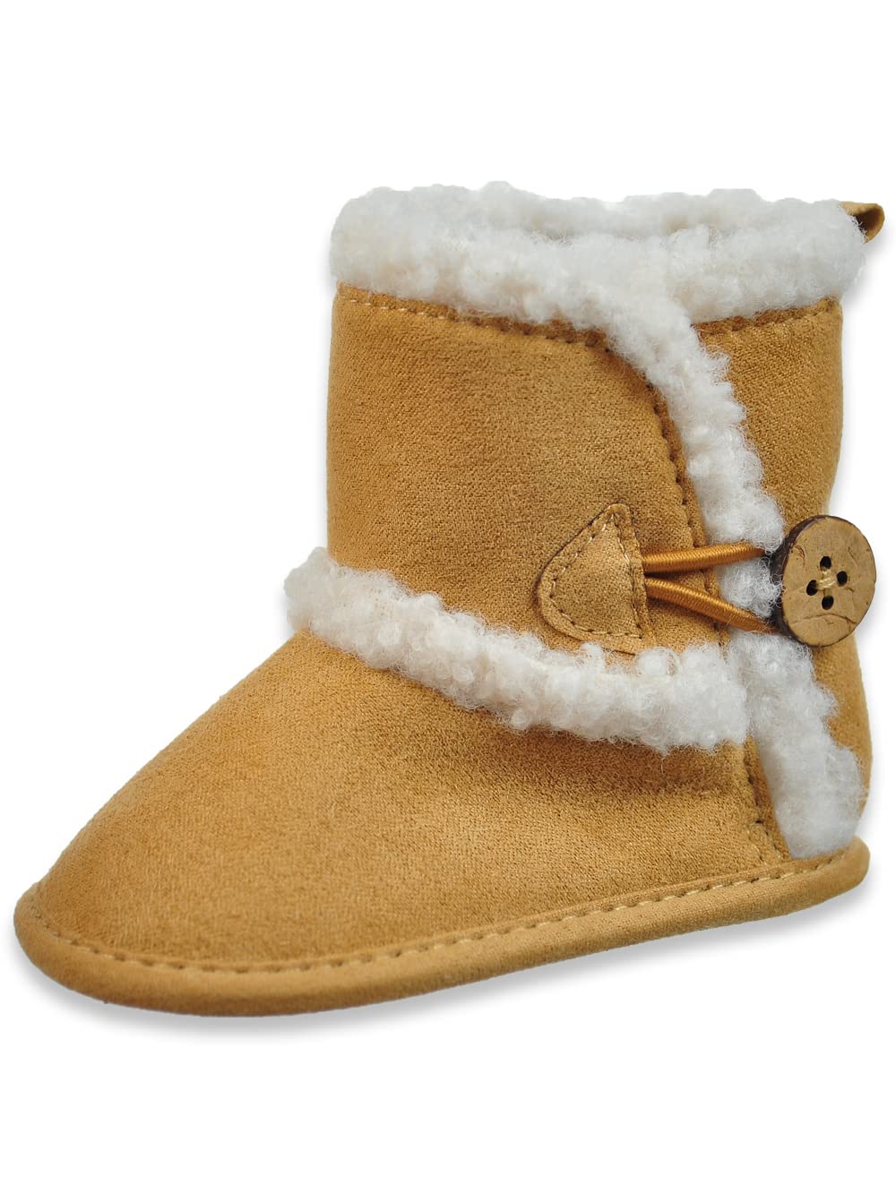 Stepping Stones First Steps Baby Boys' Sherpa Trimmed Boots - chestnut, 0 -