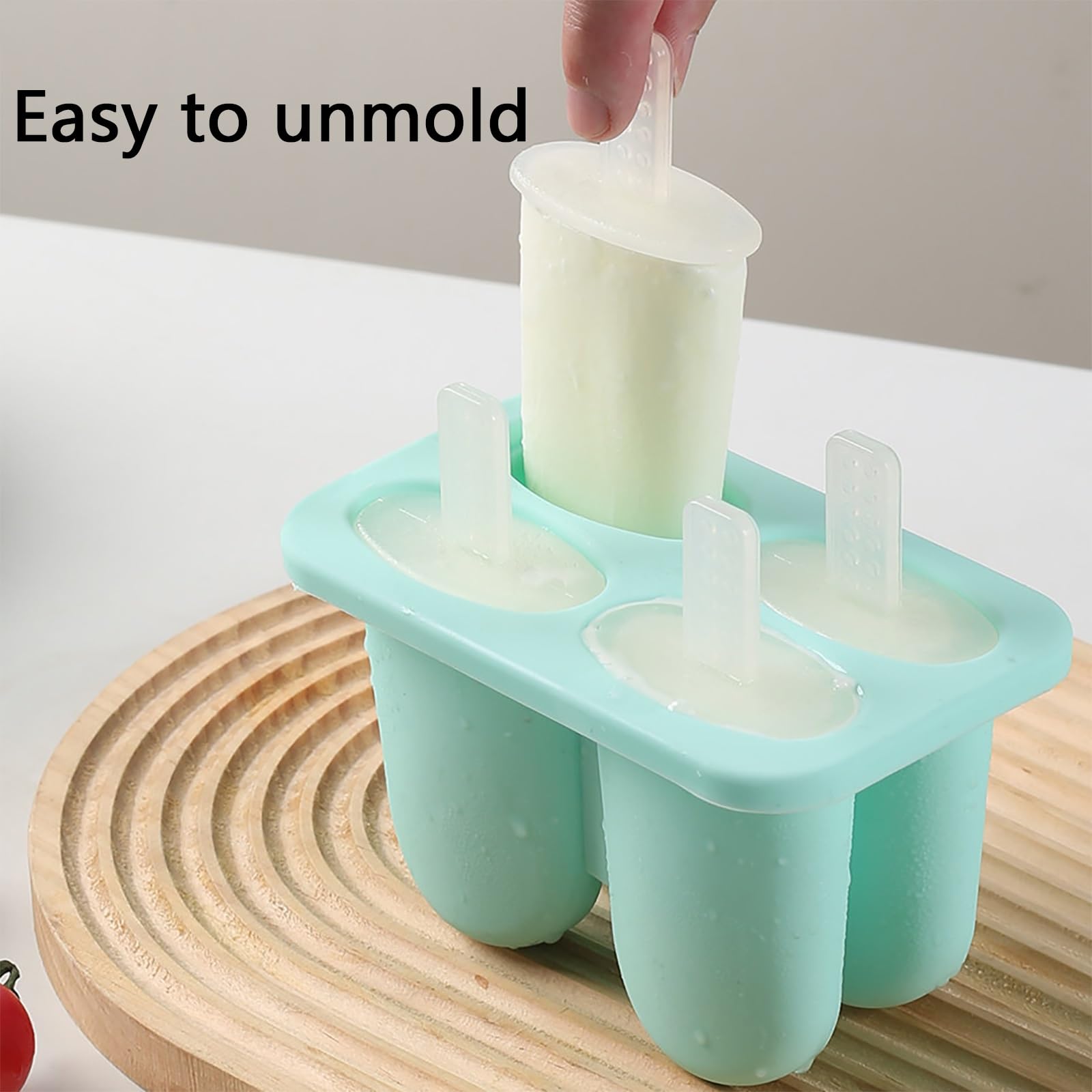 3 Piezas, Moldes Helados Silicona, Moldes para Helados | Fáciles de Usar y Reutilizables, Fáciles de Desmoldar, Aptos para Toda La Familia(Blue)