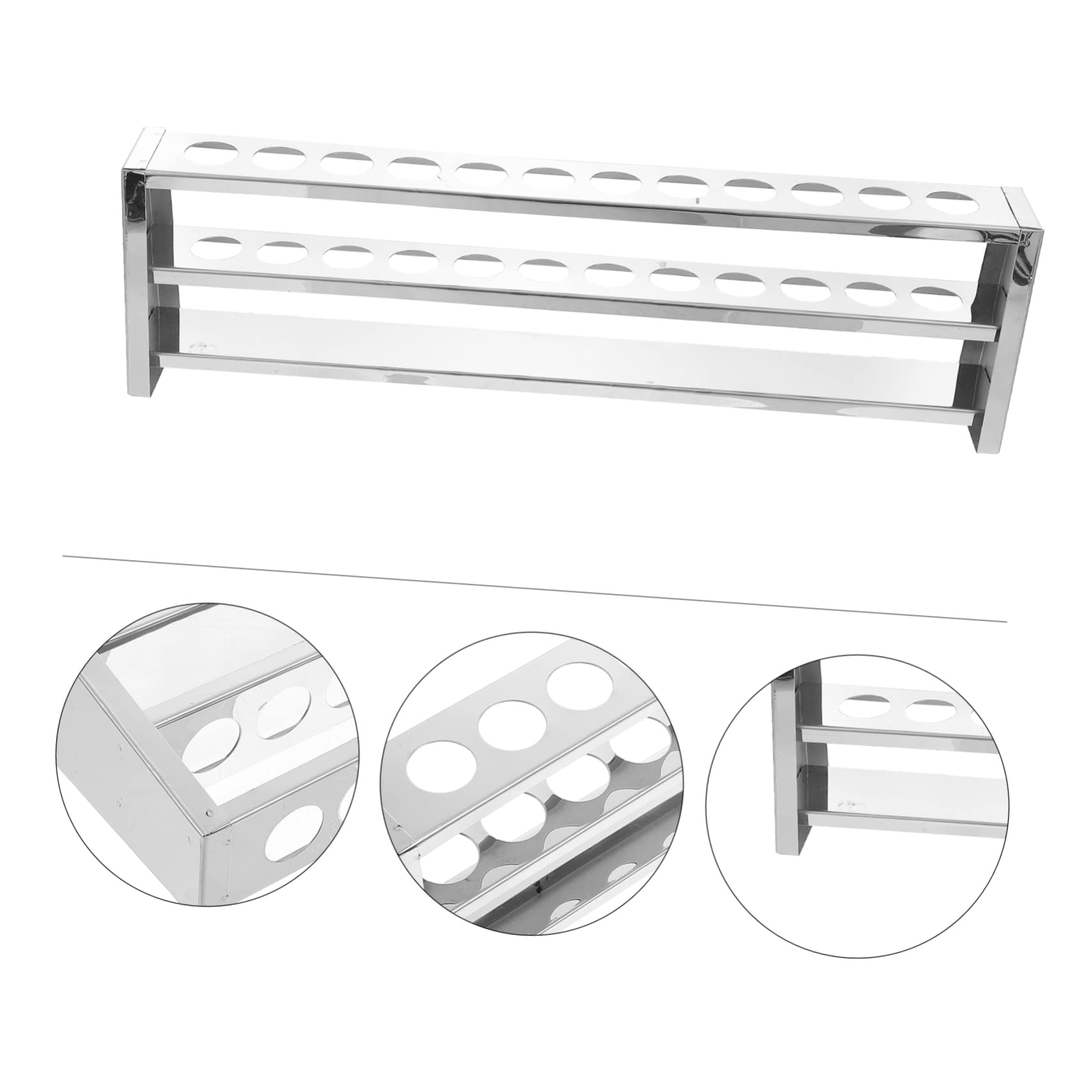 ULTECHNOVO 2stücke Laboratory Test Tube Rack Aus Edelstahl Stabiler Reagenzglasständer Mit Löchern Für Sicheren Test Tube Storage Für Labore Und Klassenzimmer
