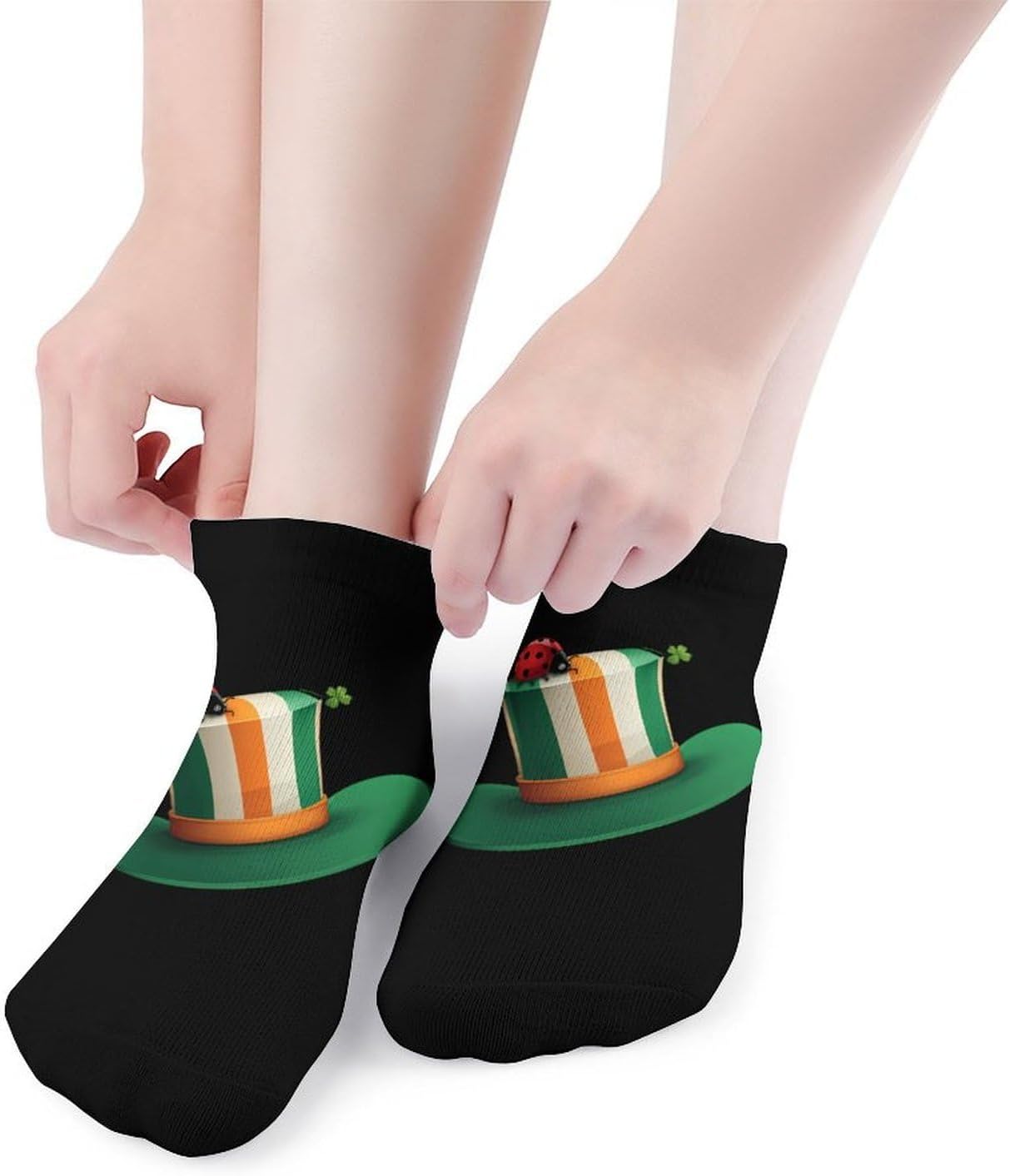 Ireland Flag Stpatricks Day Socks for Men Women 5 Pairs Ankle Socks