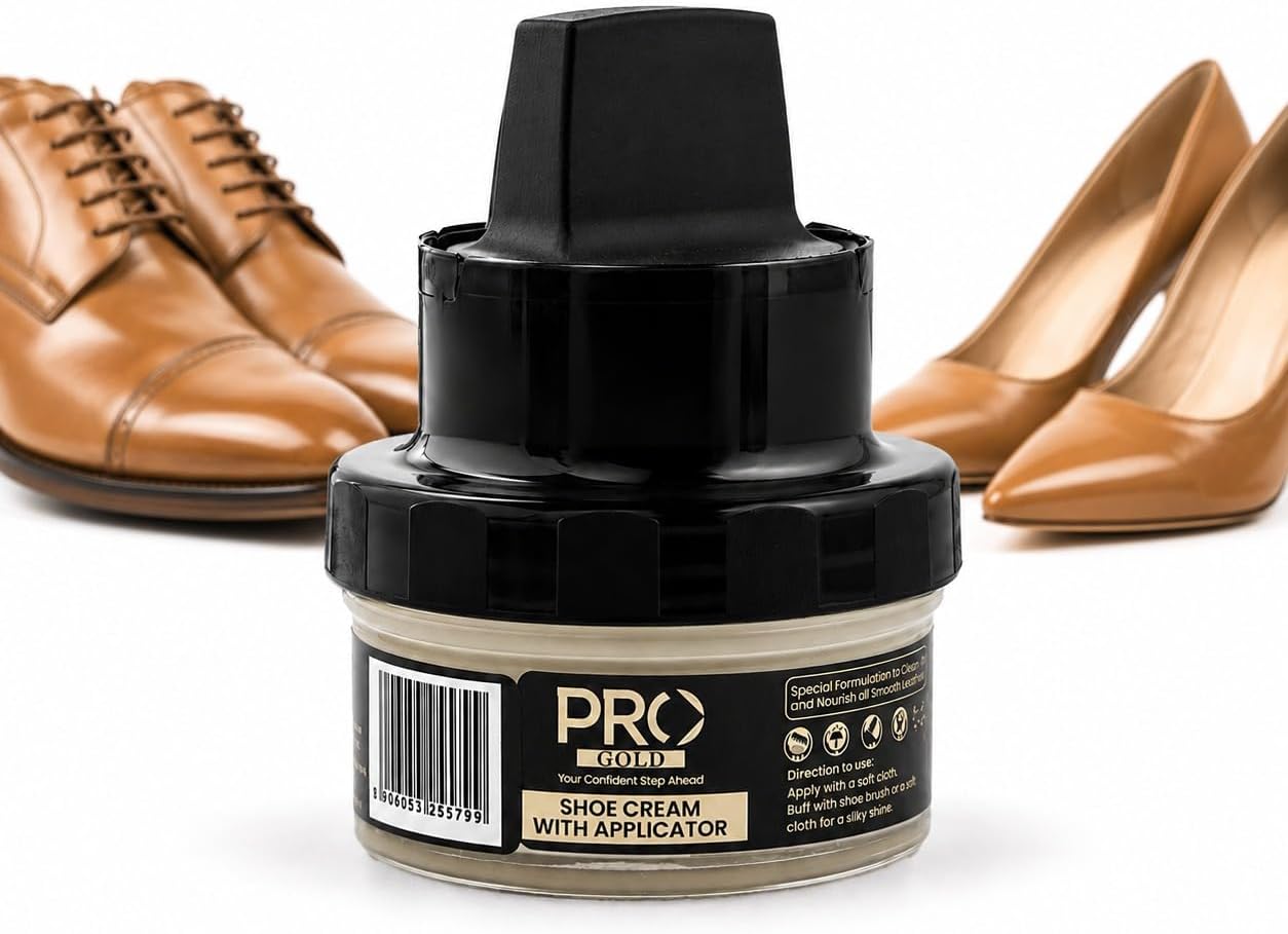 - Shoe Cream with Applicator | Leather Shoe Polish Cream | Nourishing Natural Wax Formula for Long-Lasting Shine | Shoe Cream for Leather Shoes(50ML)