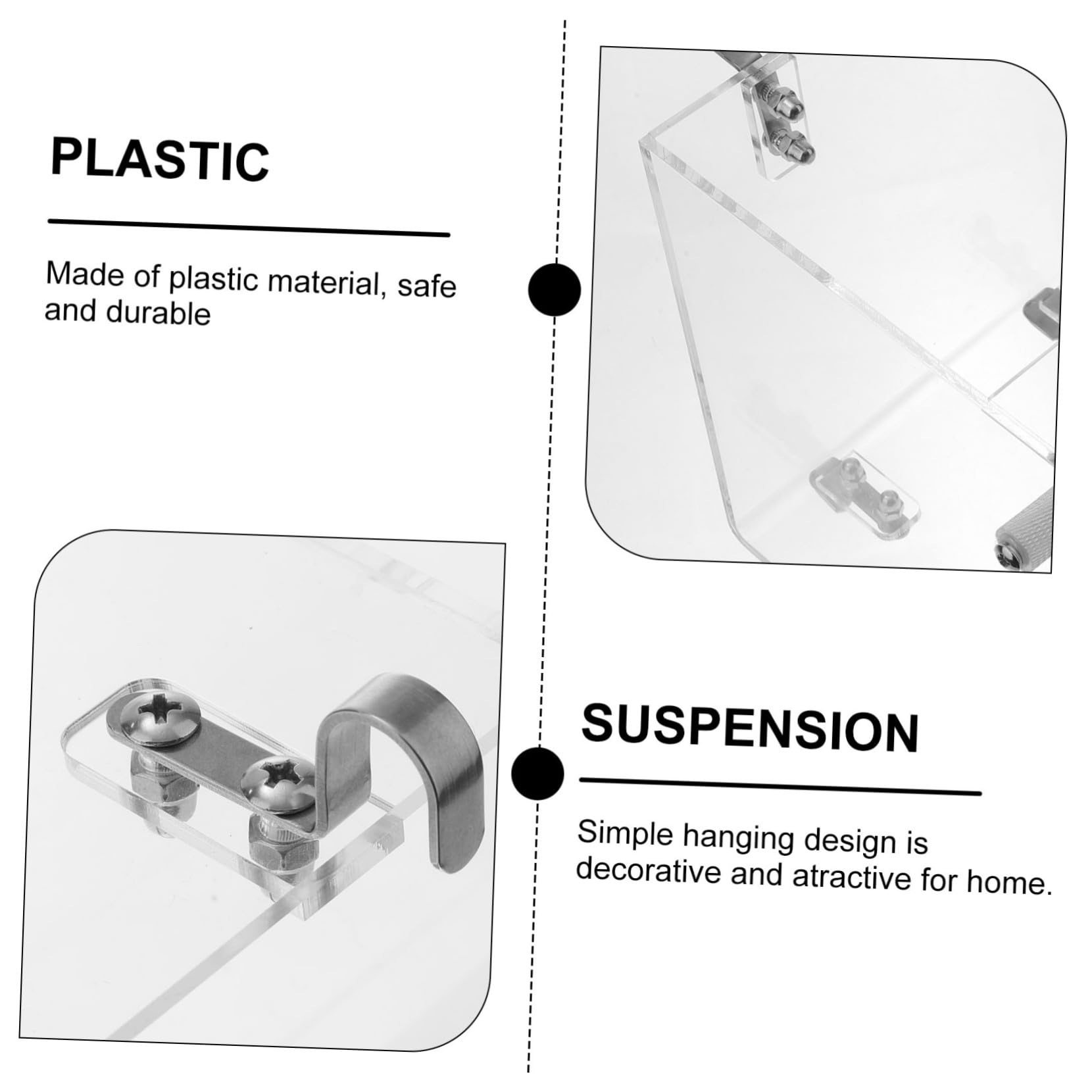 GALPADA Ciotola Automatica per Alimentazione Uccelli in Plastica Resistente Facile da Installare e Pulire per Pappagalli e Piccoli Volatili Design Sospeso Decorativo per Gabbie Misura