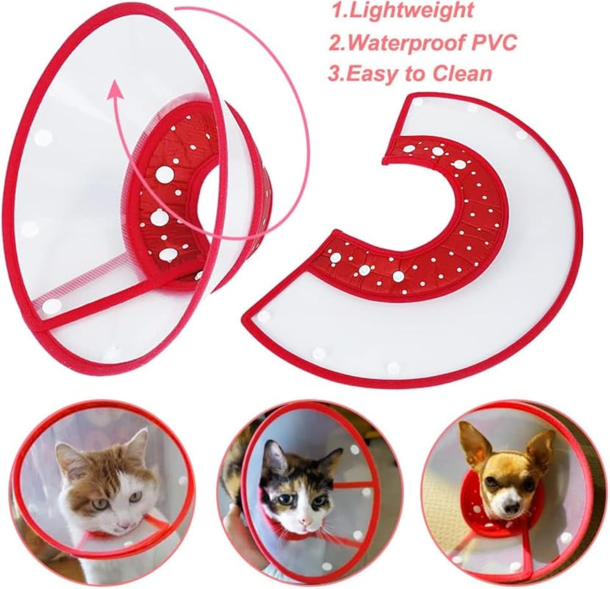 Adjustable Recovery Cone Collar for Cats & Dogs