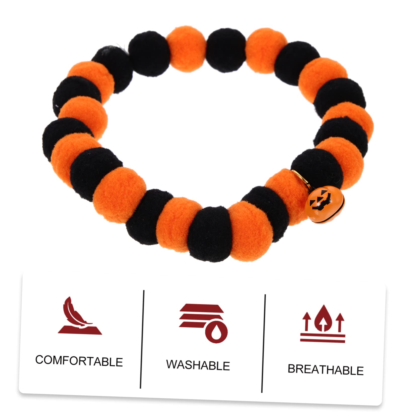 Sosoport 10stücke Verstellbares Katzenhalsband Mit Glöckchen Und Kürbisdesign Waschbar Für Halloween-Partys Geeignet Komfortabel Und Hautfreundlich Für Katzen Und Kleine Hunde
