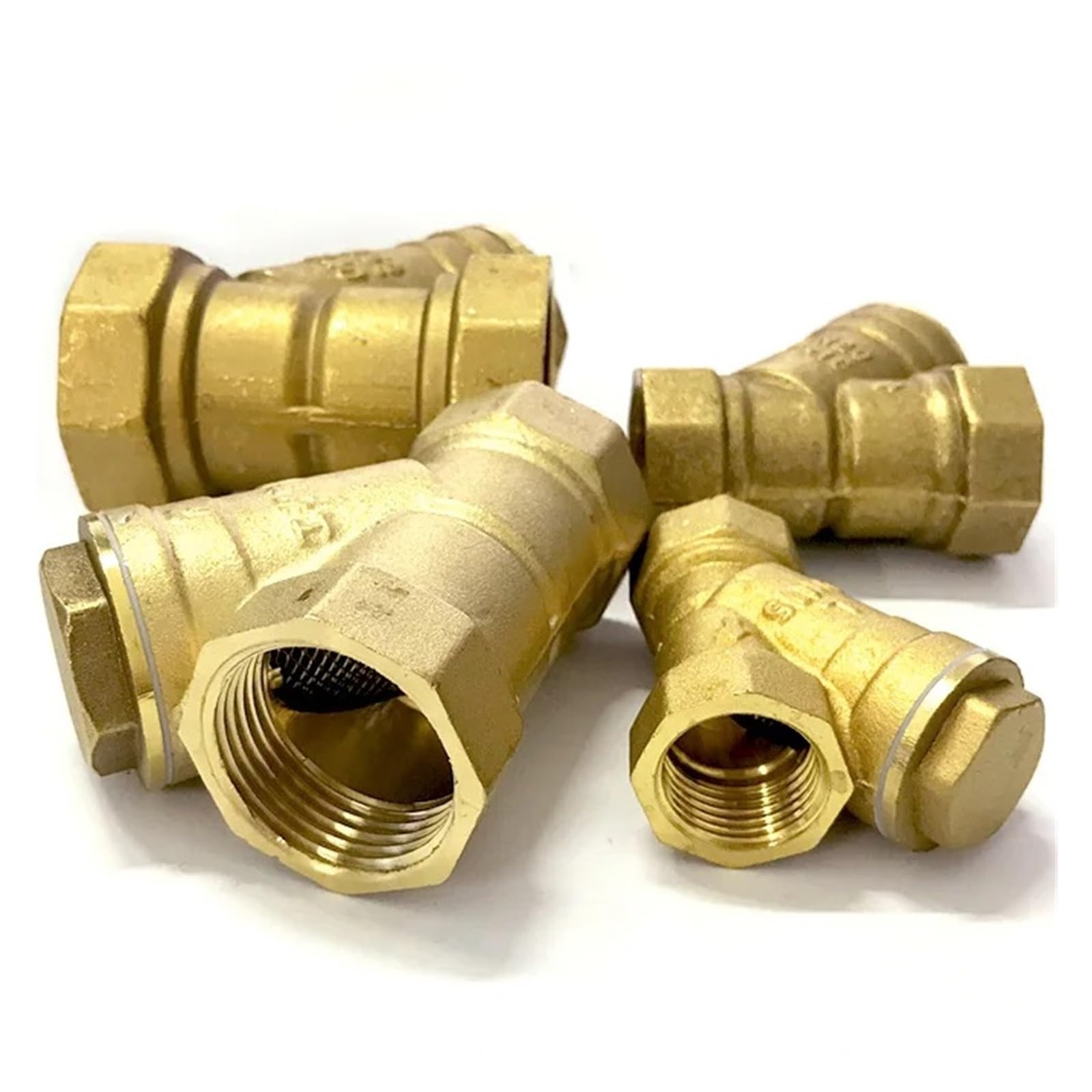 RUAJOGYNVM 1PC 2" Female Inline Y Mesh Strainer Threads Filter Brass filter valve