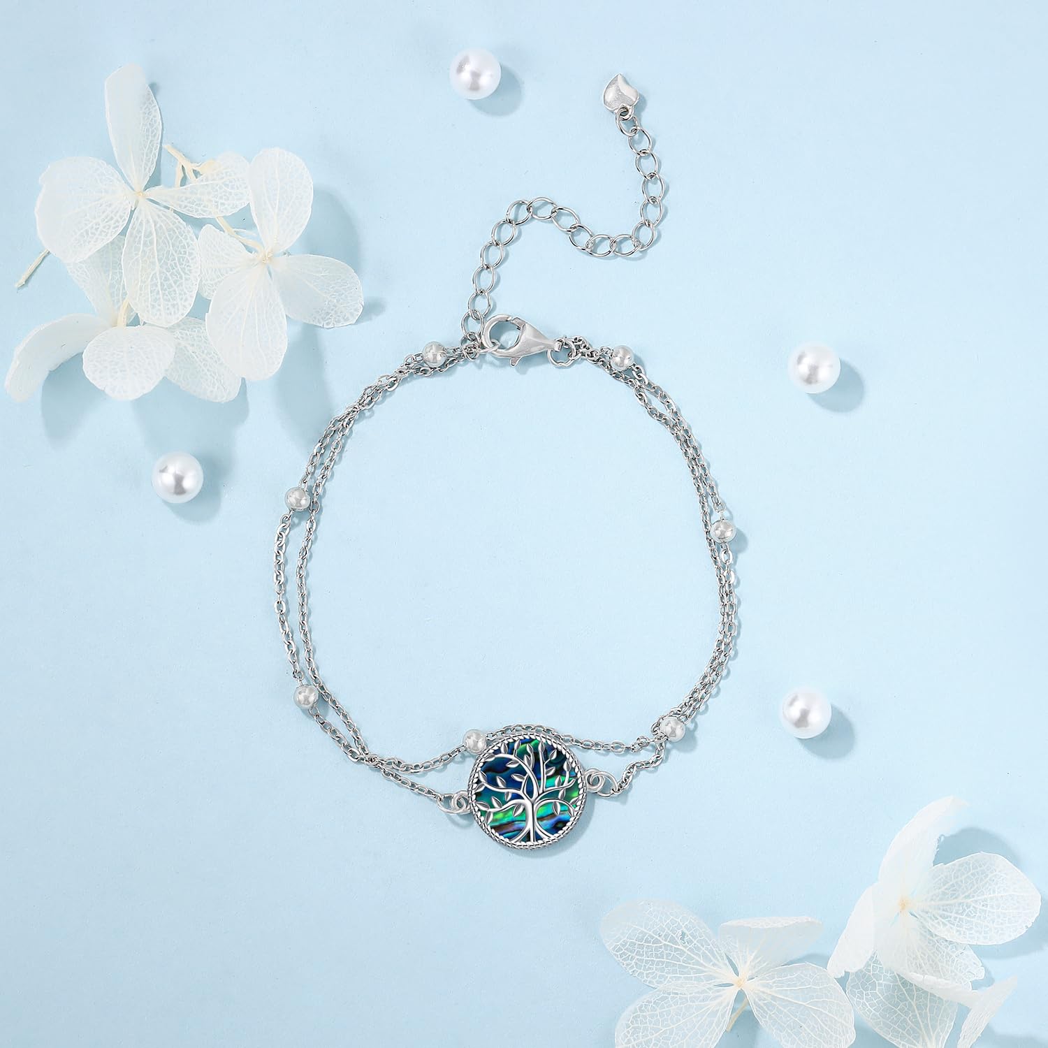 Aniu Baum des Lebens Halskette Sterling Silber 925, Lebensbaum Anhänger Kette für Damen, Lebensbaum Schmuck Geschenke für Frauen Mädchen Mama