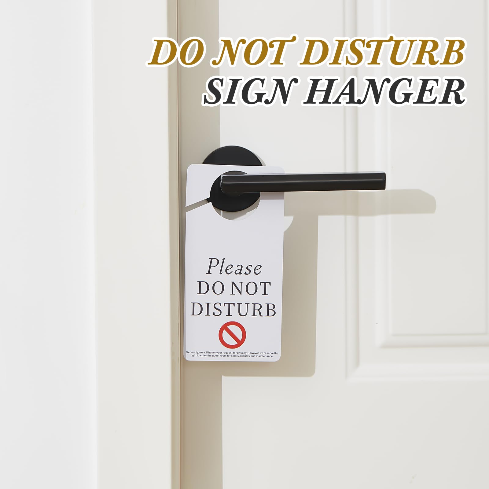 Teenyyou 100 letreros para colgar en la puerta con texto en inglés "Do Not Disturb" de 7,6 x 15,2 cm, con texto en inglés "Please Do Not Disturb" en ambos lados, materiales gruesos de PVC, diseño