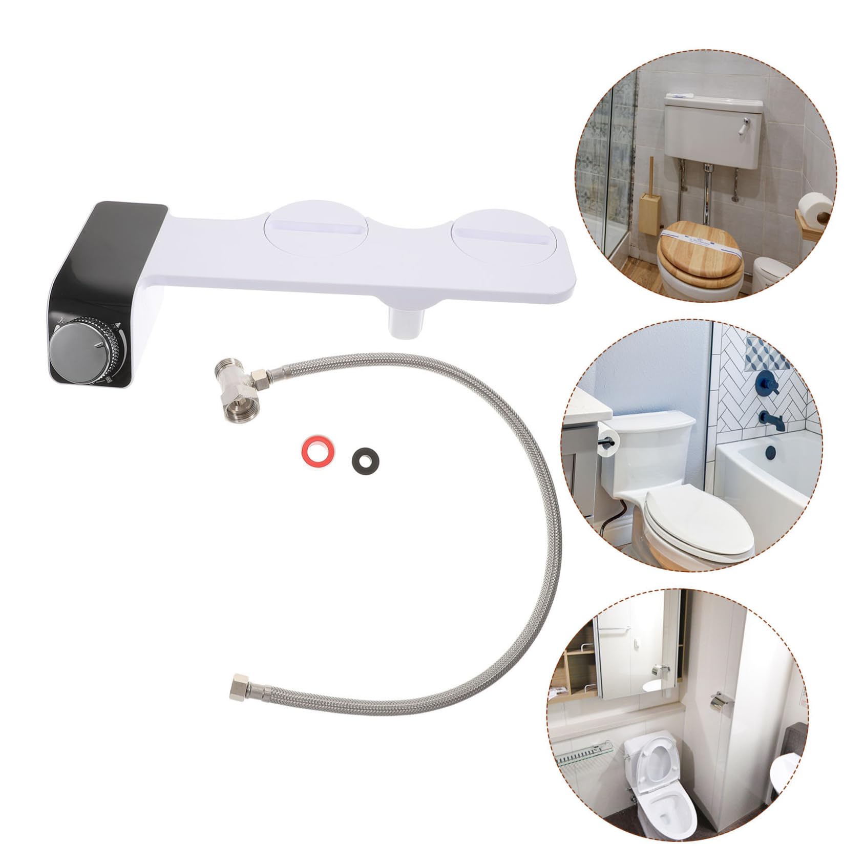Accesorio de Bidé No Eléctrico Autolimpiante para Inodoro, Blanco
