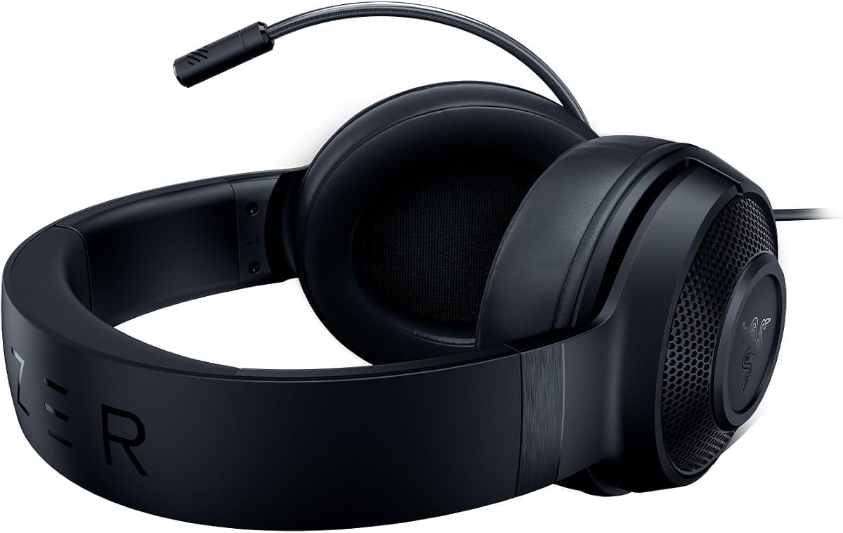 Razer Kraken X Lite - Wired Ultralight PC Gaming Headset - Surround Sound bendable cardioid microphone (230g light, 3.5 jack for PS4, PS5, Switch, Xbox One, Xbox Series X|S) Black — view 11