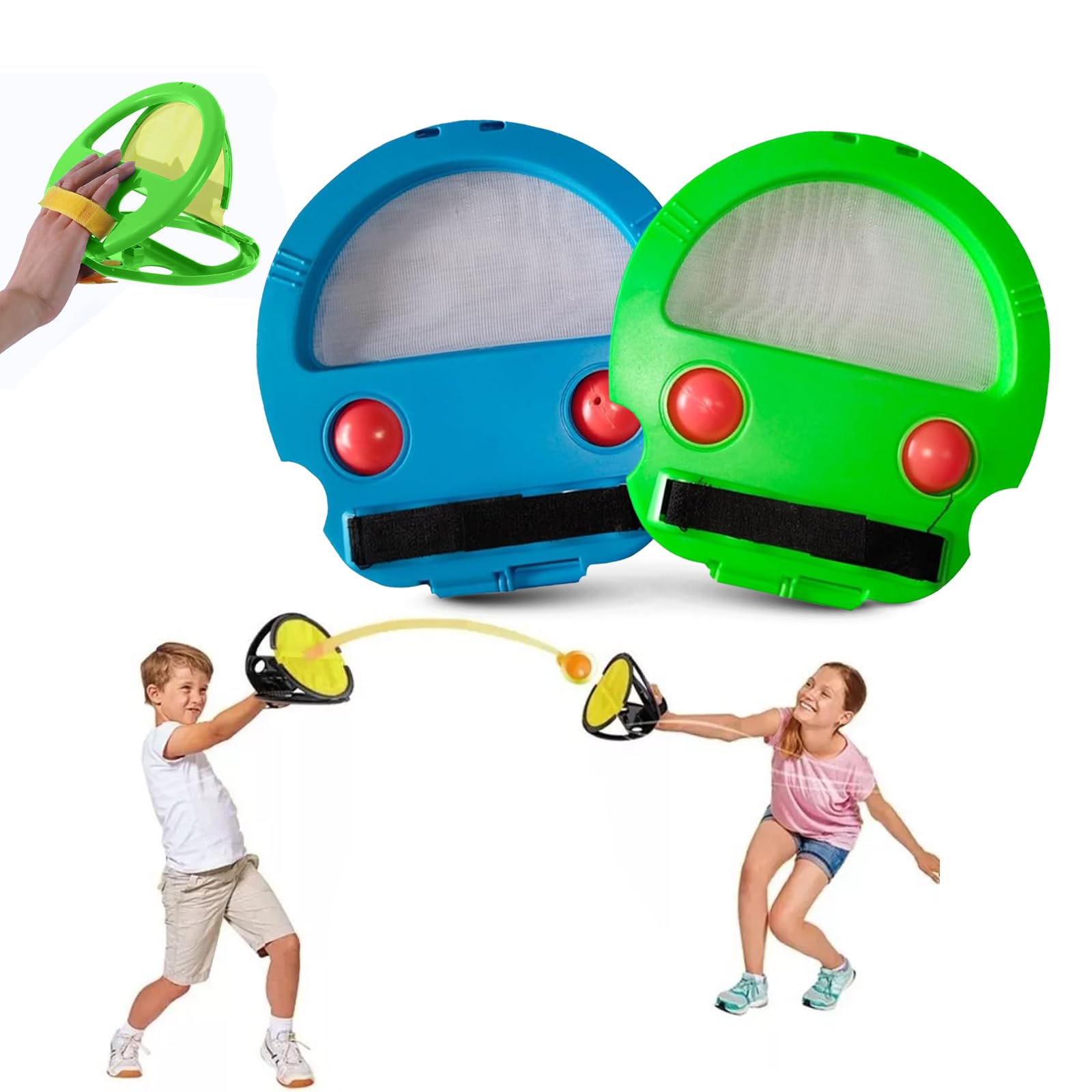 Kidology Fun Toy Catch & Throw Ball Outdoor Games for Kids | 2 Balls and 2 Catchers | Catch Ball Game for Outdoor and Indoor Sport | Fun Catcher Toy | Ball Catching & Throwing Games