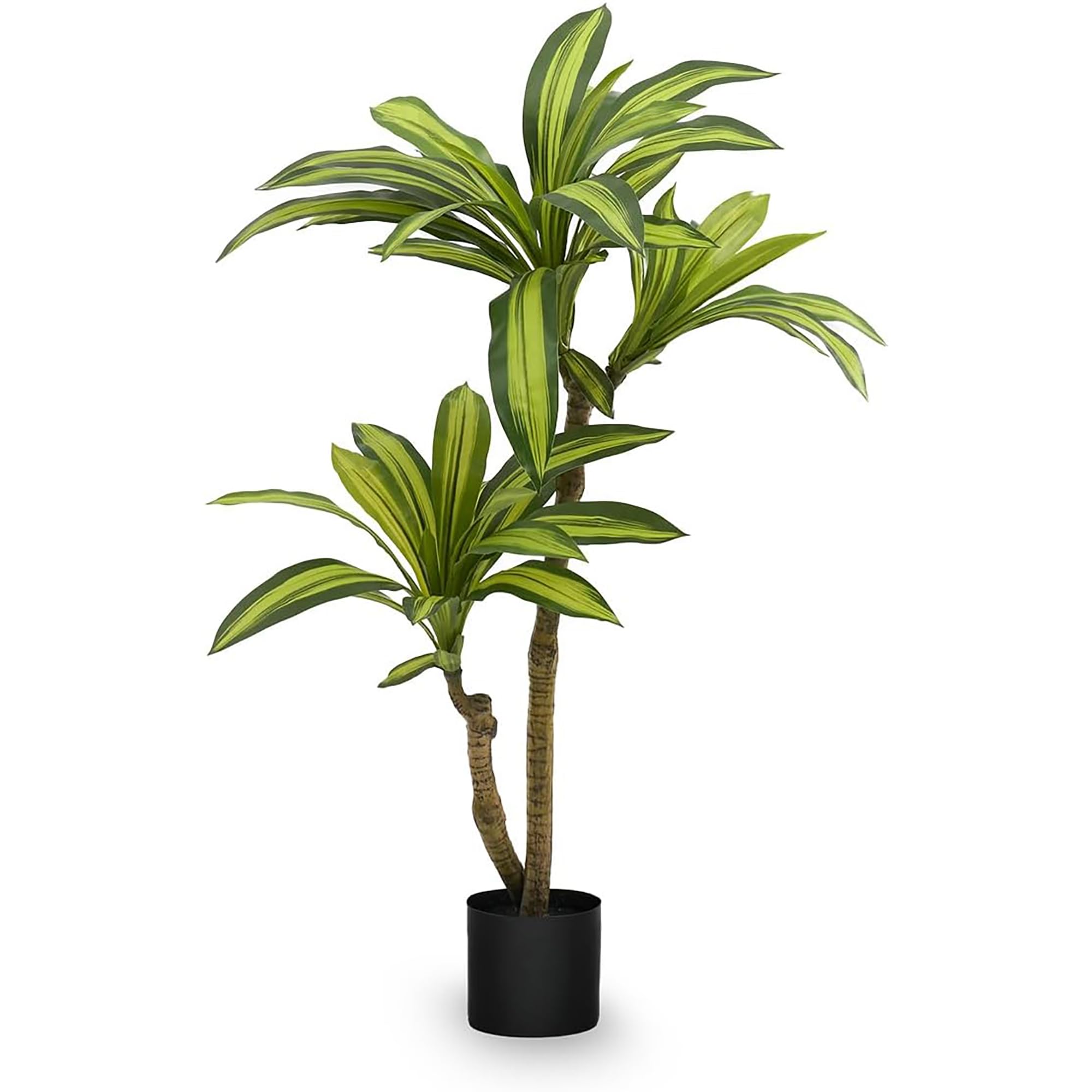 Maia Shop - Artificial Dracaena 105 cm | Hyperrealistic Decorative Plant | Tropical Tree for Home and Office Decoration | Artificial Plant with Pot for Indoor and Covered Outdoor Use