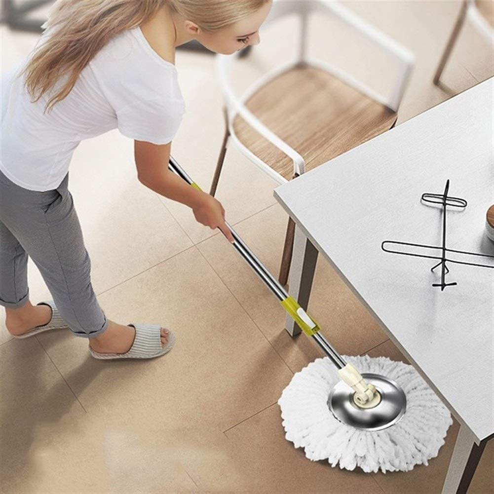 Mop Pavimenti in Microfibra Spin Mop Secchio Set Dual Drive 360 ​​Mop Rotante Mop Polvere riutilizzabili con 5 ricariche mop