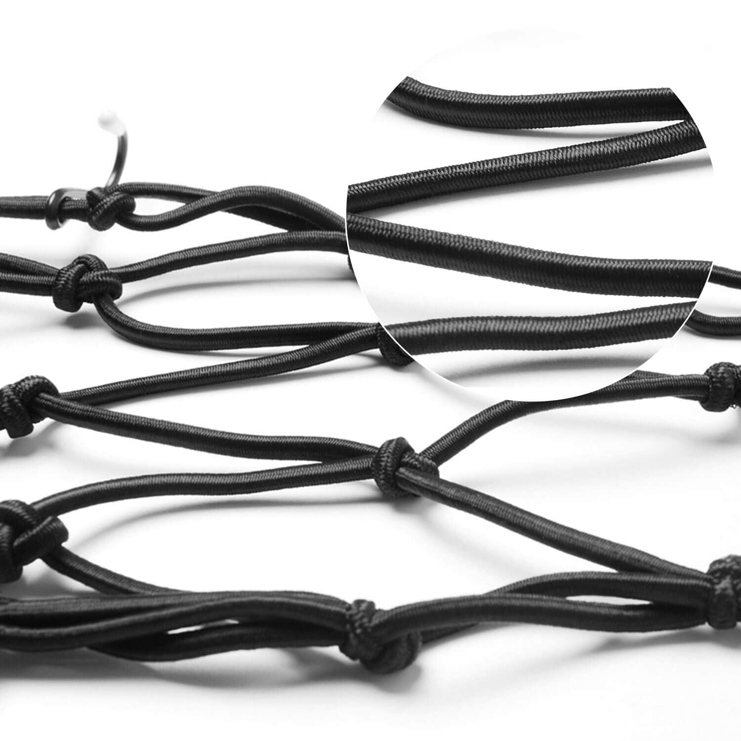 Rete Ragno e Moto Elastica con Ganci per Fissare Bagagli Casco Elastici Portapacchi Moto (2+2)