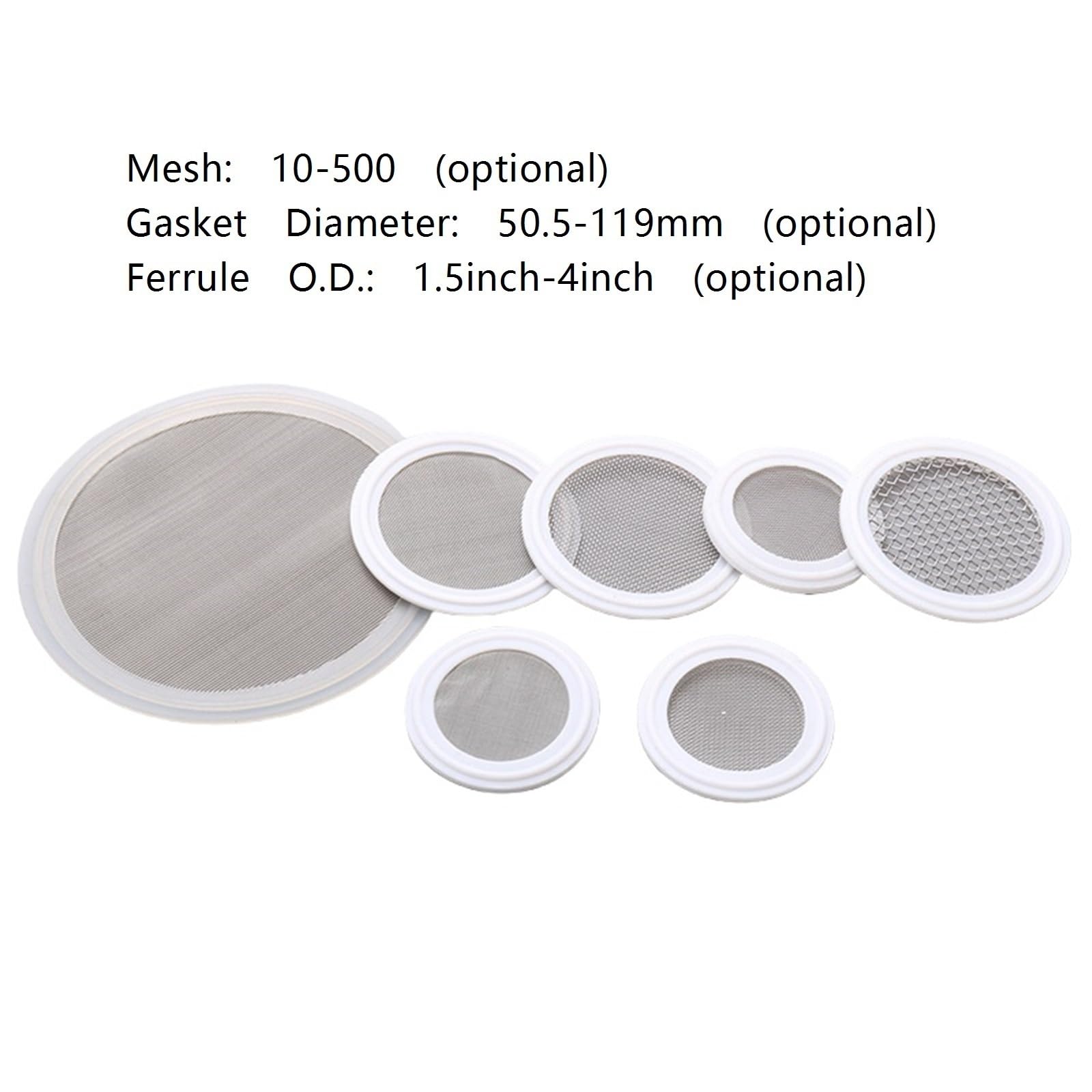 Siatka filtra PTFE ze stali nierdzewnej 316 – filtr siatkowy z trzema zaciskami(120MESH*50.5MM*1.5INCH)