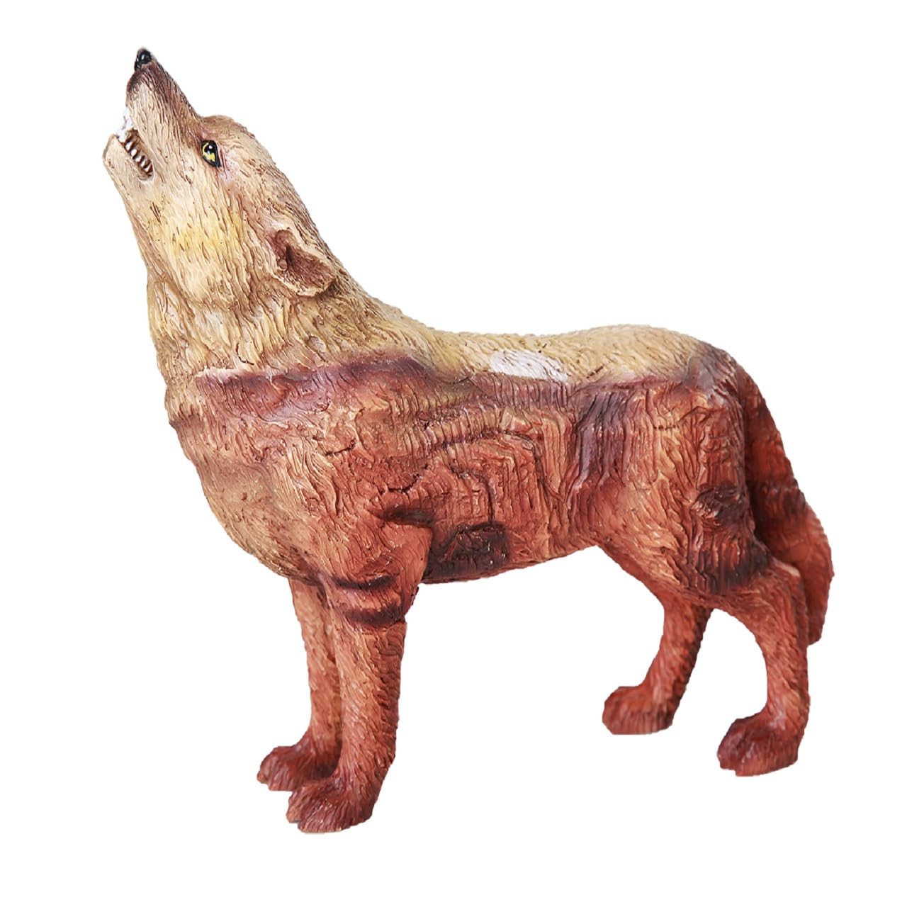 Figurine de loup esprit nature pour décorer un salon ou un bureau