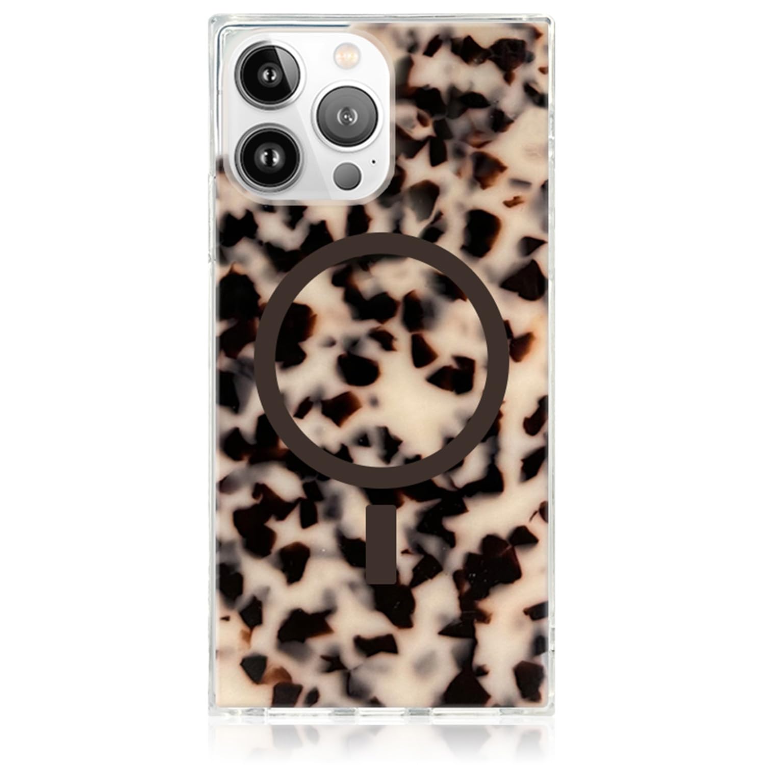 FLAUNT Official Square Protective Case - Compatible with iPhone 13 Pro Max - Compatible with MagSafe & Wireless Charging - Drop-Tested & Shockproof - (Blonde Tortoise Shell)