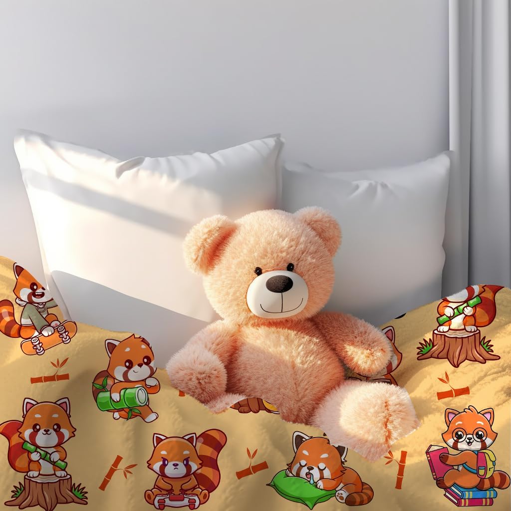 Red Panda Blanket Gifts for Girls Adults,Just A Girl Who Loves Red Pandas Throw Blankets,Funny Stuff Gifts for Animal Bamboo Lovers Women Teens 60"x50"
