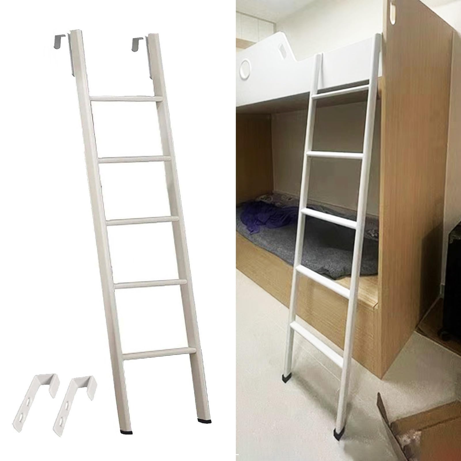 Adjustable Bed Ladder for Bunk Beds & Home Use 4573in (165cm/65in) Leaning Ladder for Easy Climbing Durable & Safe Bed Step Stool