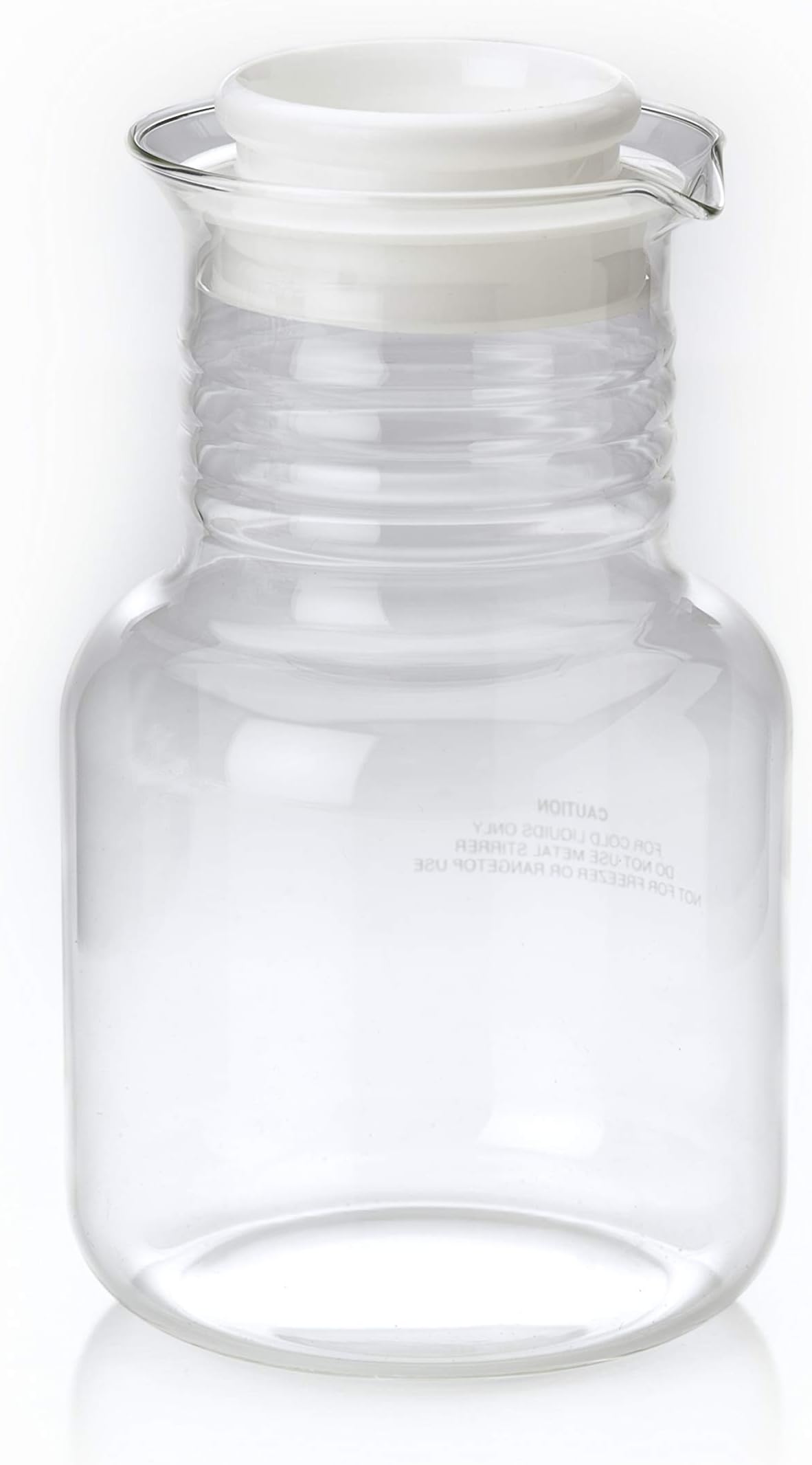 Toddy Maker Replacement Glass Decanter with Lid, White