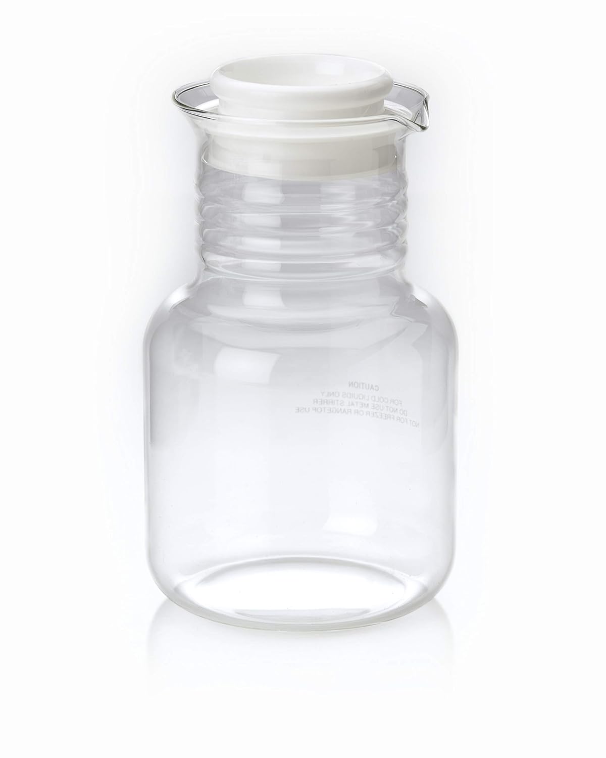 Toddy Maker Replacement Glass Decanter with Lid, White
