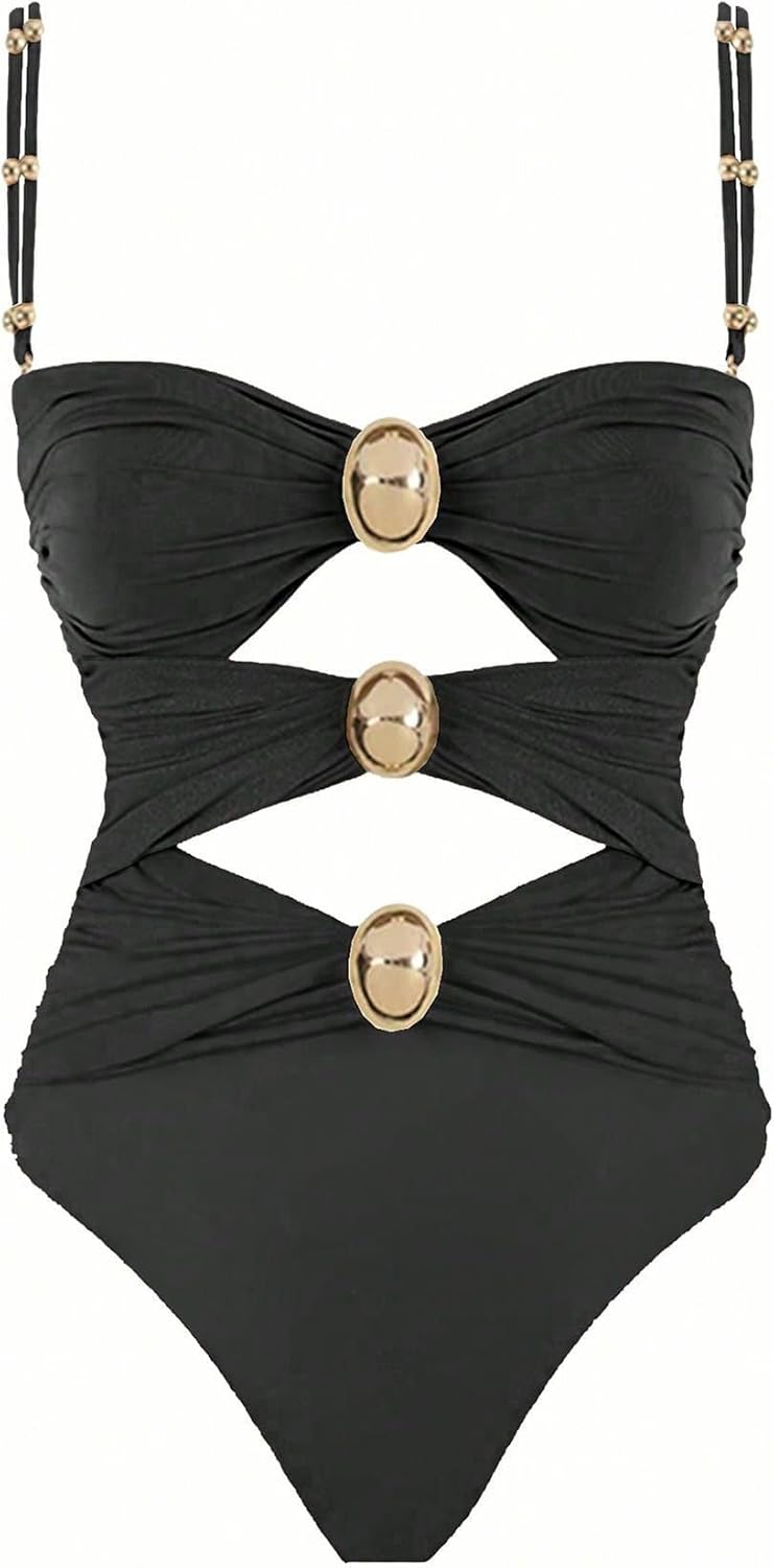 Narecte Modest One Piece Swimsuit Women 2025 Womens Swimsuits Bathing Suit for Women Womens Bathing Suits Tummy Control