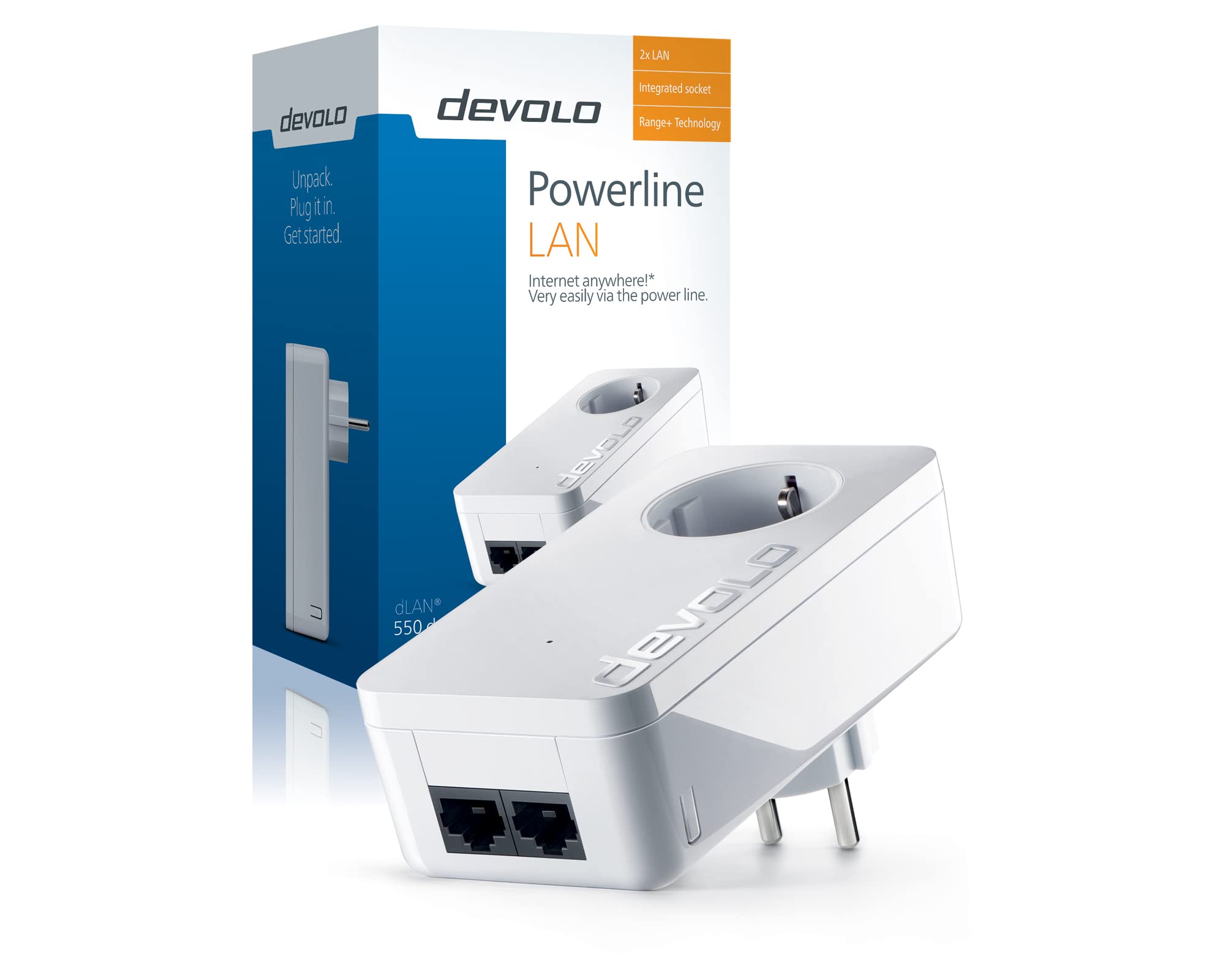 Devolo dLAN 550 duo+ 500 Mbit/s Collegamento ethernet LAN Bianco (versione tedesca)