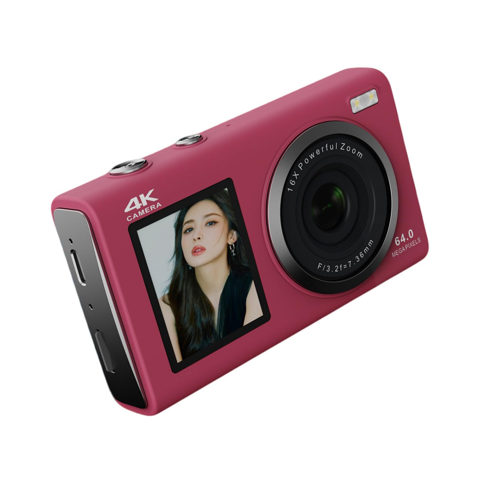 Fotocamera Digitale A Doppio Schermo 4K Da 80 Modalità Ripresa Multipla Durata Prolungata Della Batteria Per Studenti Adolescenti Fotocamera Digitale Per Adolescenti Principianti