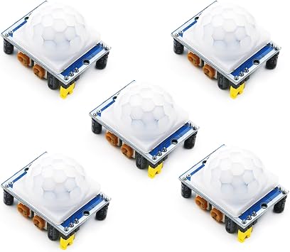 Binghe 5 Pcs Human Body Sensor Module - PIR Motion Sensor with Pyroelectric Infrared, Compatible with Arduino