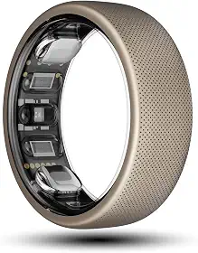 Amazfit Anel inteligente Helio Ring, rastreador de fitness e saúde vestível, carregamento rápido sem fio, frequência cardíaca, SpO2 e rastreamento de estresse (tamanho 10)