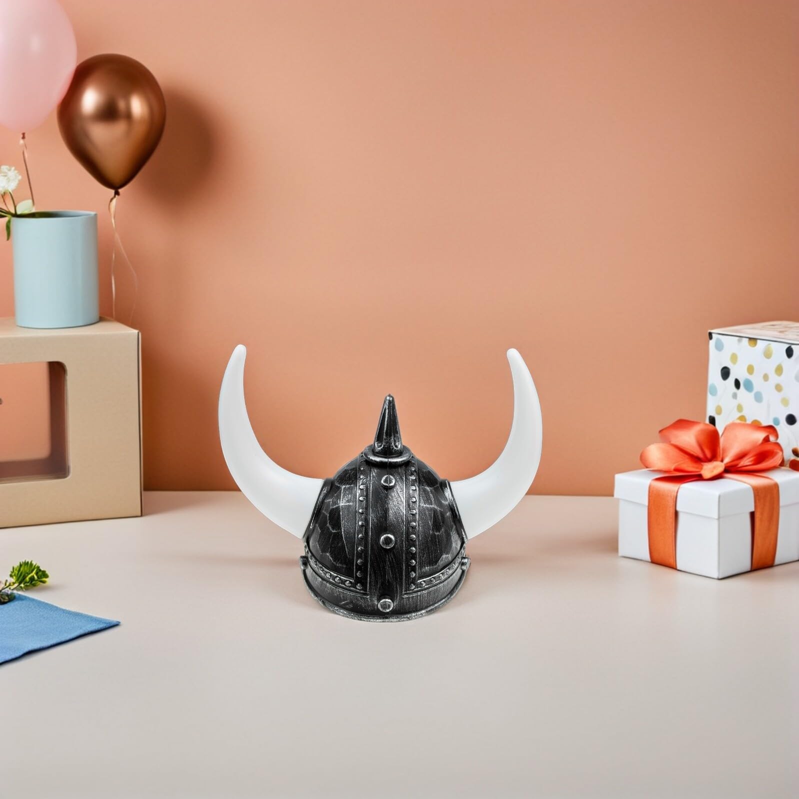 2 Pezzi Cappelli Viking con Corna Dorate e Argentate Accessori Costume per Festa di Halloween e Carnevale Cappello Pirata Norreno per Adulti Uomo Leggero e Facile da Indossare