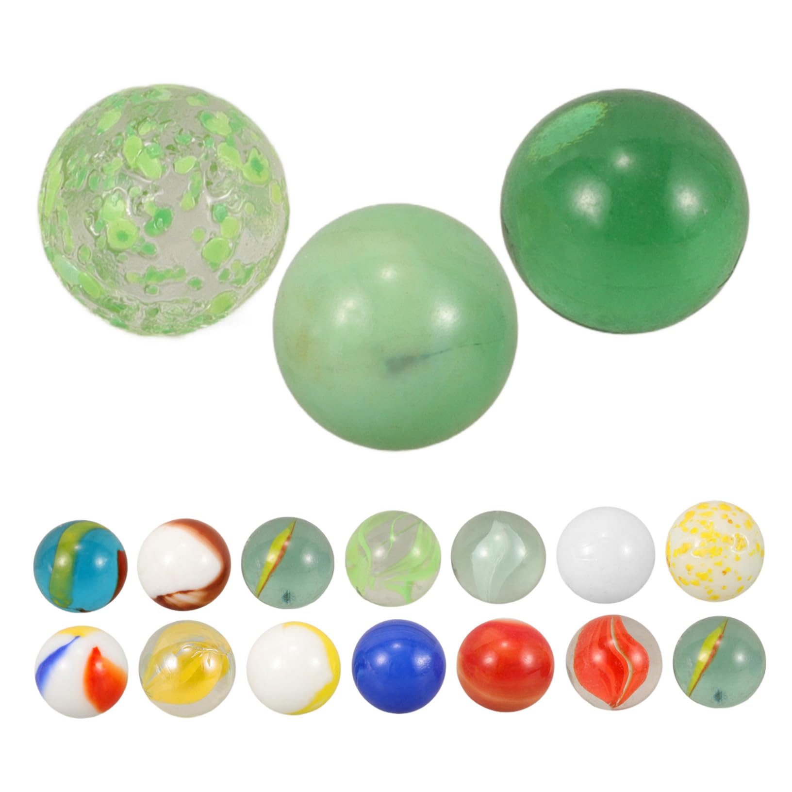 BESPORTBLE 60 Pcs Colored Glass Ball Fluorescent Marbles Decoration Aquatic Decorative Teal for Balls Assorted Aquarium Craft Colorful Rainbow Small Creative Play Tank Blue Sensory