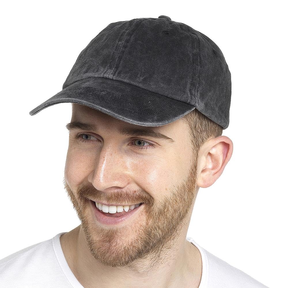 A2z Men's Black Plain Baseball Cap Breathable - Baseball Cap Az4805