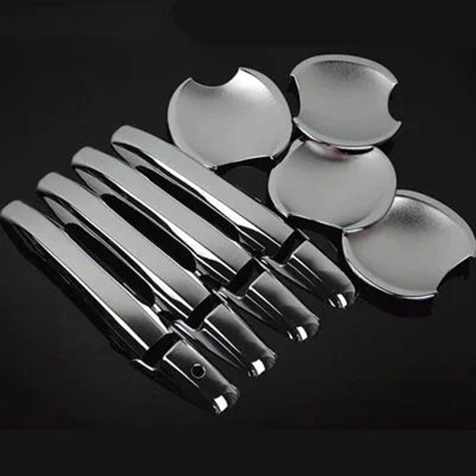 KJHOPY Accessories Car Door Knob Protector Handle Frame Cover Garnish Trim for Civic 2006-2011 2010 2009 Exterior Door Handle(B)