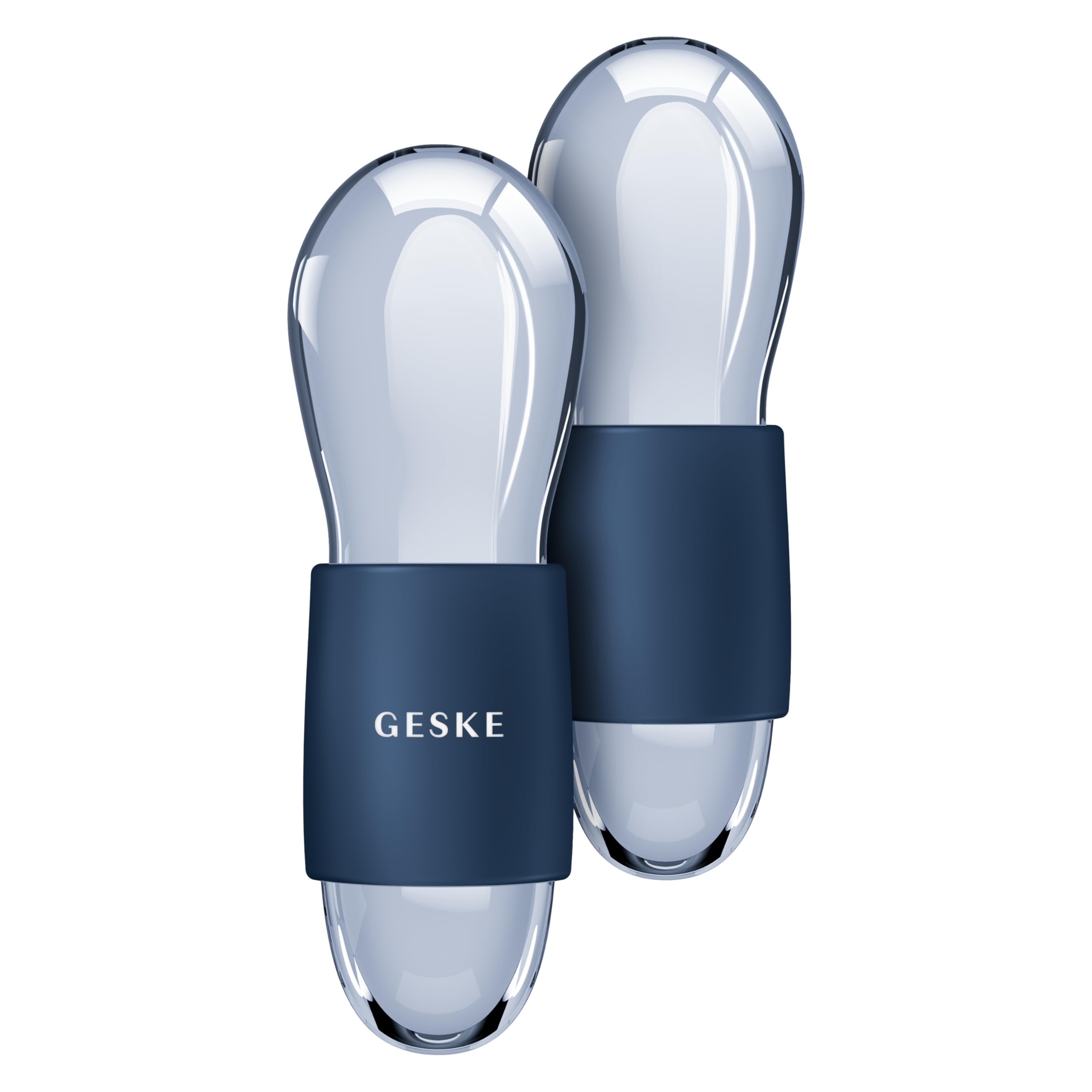 GESKE SmartAppGuided™ Cool & Warm Duo Eye Massager | 7 in 1 | Zwei Massagekugeln | Batterielose Wärme- & Kühltechnologie | Gegen Augenringe & Tränensäcke | Anti-Aging | Professionelle Hautpflege