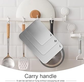 Stainless Steel Cutting Board, Double Sided Steel Cutting Boards for Kitchen Meat Vegetables & Fruits，Dishwasher Safe Easy to Clean (M Size)（11.8 × 7.9in)