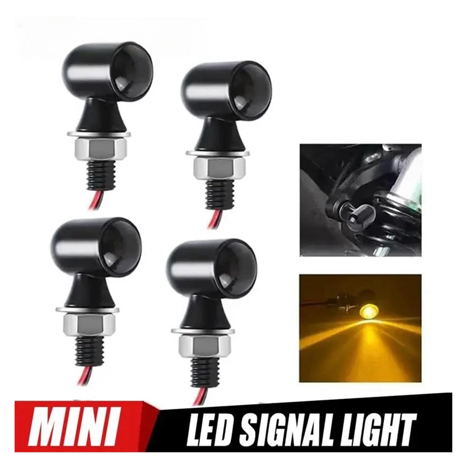 Indicatore direzione motocicletta LED 8 mm lampeggiante Indicatoris Motos