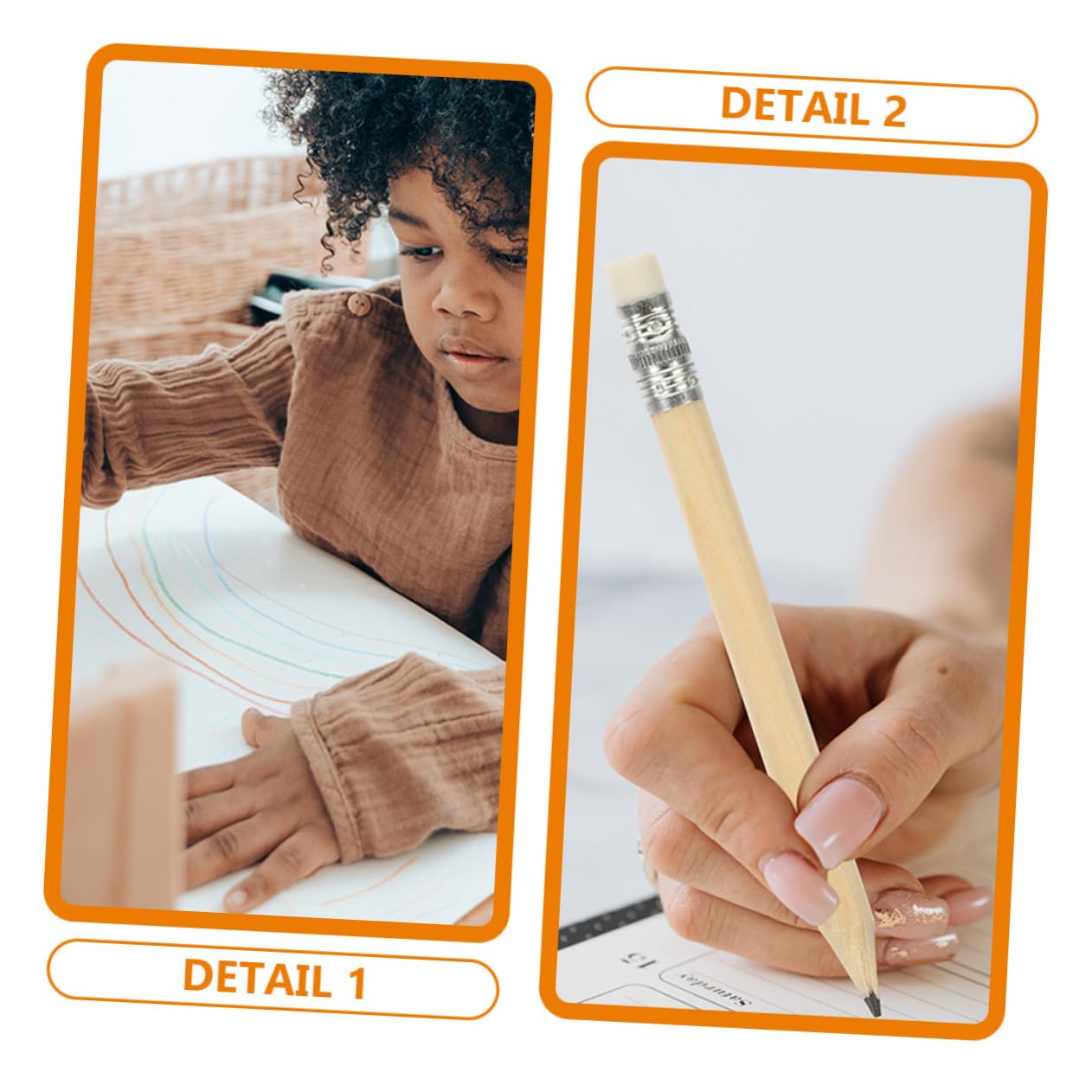 Artibetter 3 Sätze Rundstift Bleistifte Schreiben Hälfte Griff Stifte Skizzieren Bleistifte Ohne Spitze Halber Bleistift Kleine Stifte Mini Mini-bleistifte Für Hölzern 100 Stück * 3