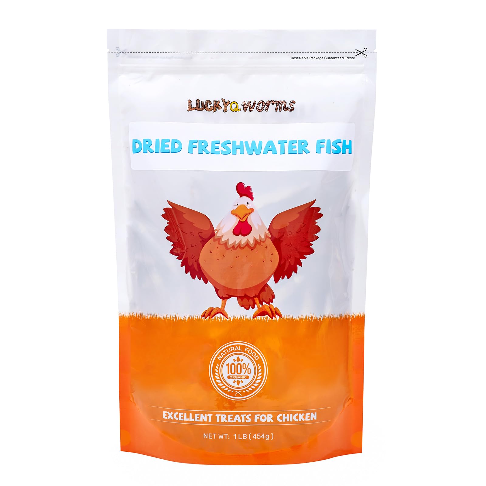 Dried Freshwater Fish 1 Lbs Resealable Bag - Natural High-Protein Food for Turtles Reptiles Large Tropical Fish Cats