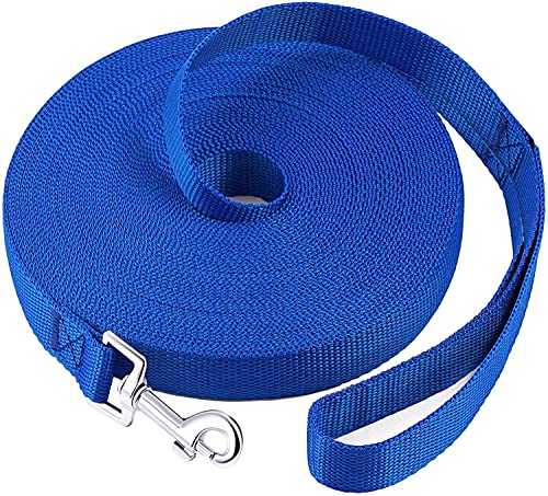 LATRAT Cordino per cani 1,2 ~ 30 m Guinzaglio lungo per cani da piccole a grandi dimensioni (blu, 15 m*1,5 cm(50 ft))
