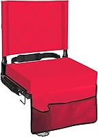 Vista 12 de Asientos de estadio Sheenive para gradas con soporte de respaldo, asientos de grada con respaldos y cojín ancho, silla de estadio acolchada portátil