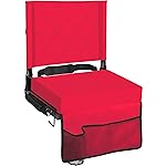 Sheenive Red Stadium Seats for Bleachers with Back Support, Padded Soft Comfy Backs and Cushion, Extremely Large and Portable