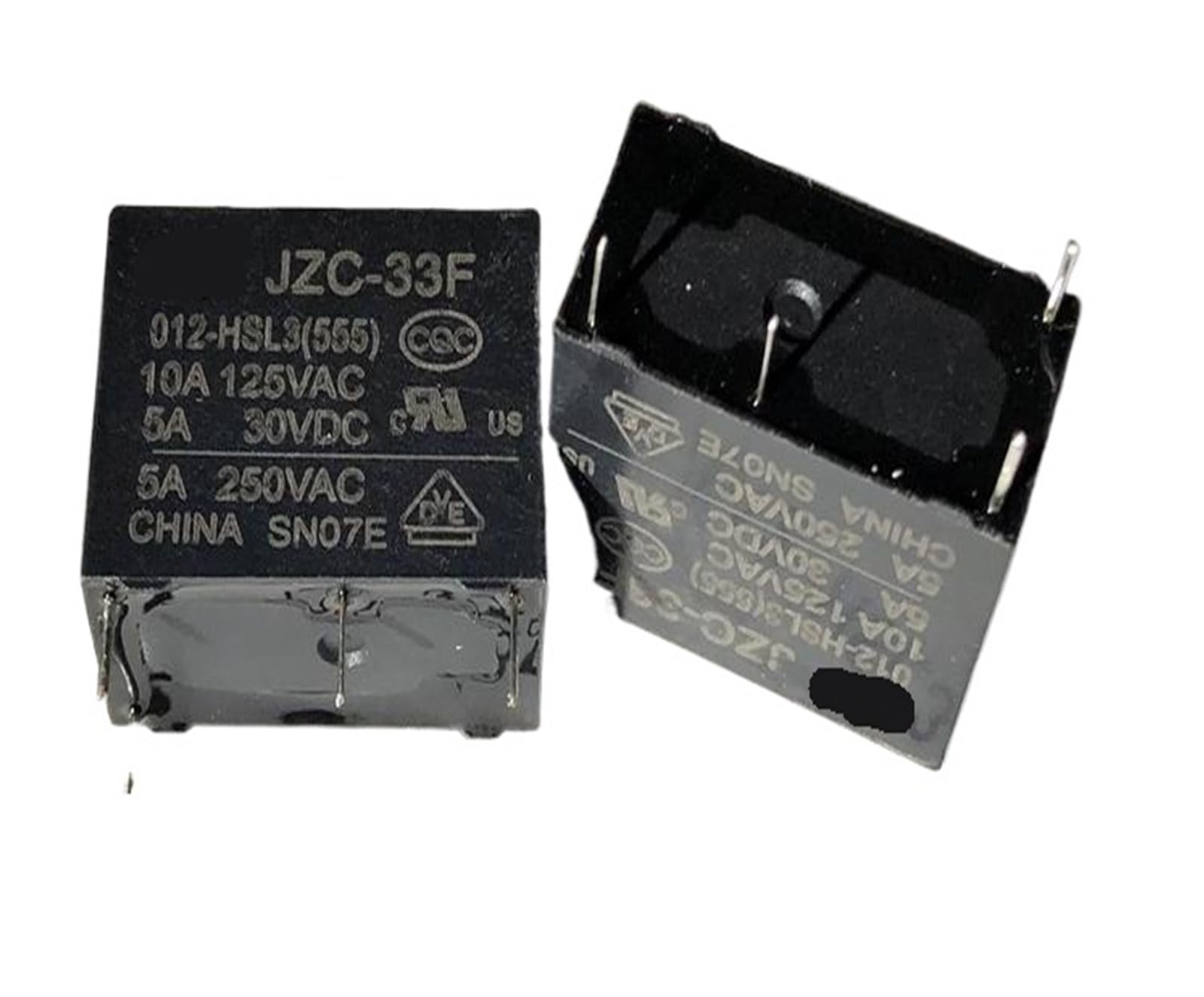 Relais électromécanique JZC-33F 012-HSL3 4 pins 12V DC 5A