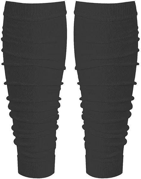 QEES Black Football Scrunch Leg Sleeves for Men Women,Calf Leg Compression Sleeve for Kids/Adults Boys Youth Athletes Running.Elastic Soccer Basketball Leg Sleeves.Football Accessories.