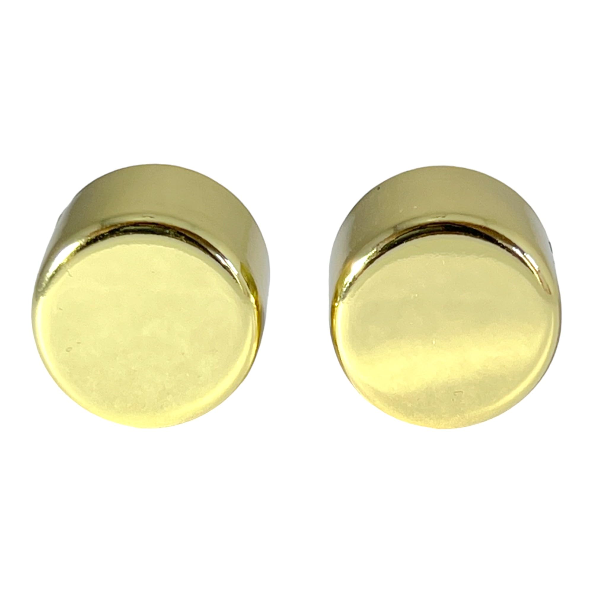 EVOGES Polished Brass Dimmer Knobs - Pack of 2, diameter 21.7mm x 15.8mm, Universal Replacement, 6mm D-Spindle - Image 2