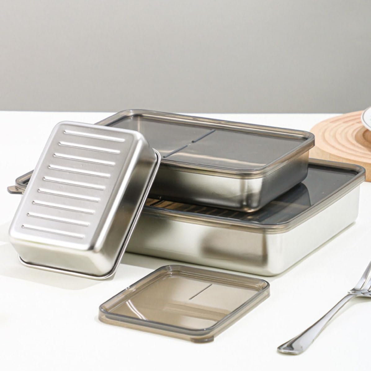 INOOMP 3 Piezas Contenedor de Alimentos para Refrigerador Apilable