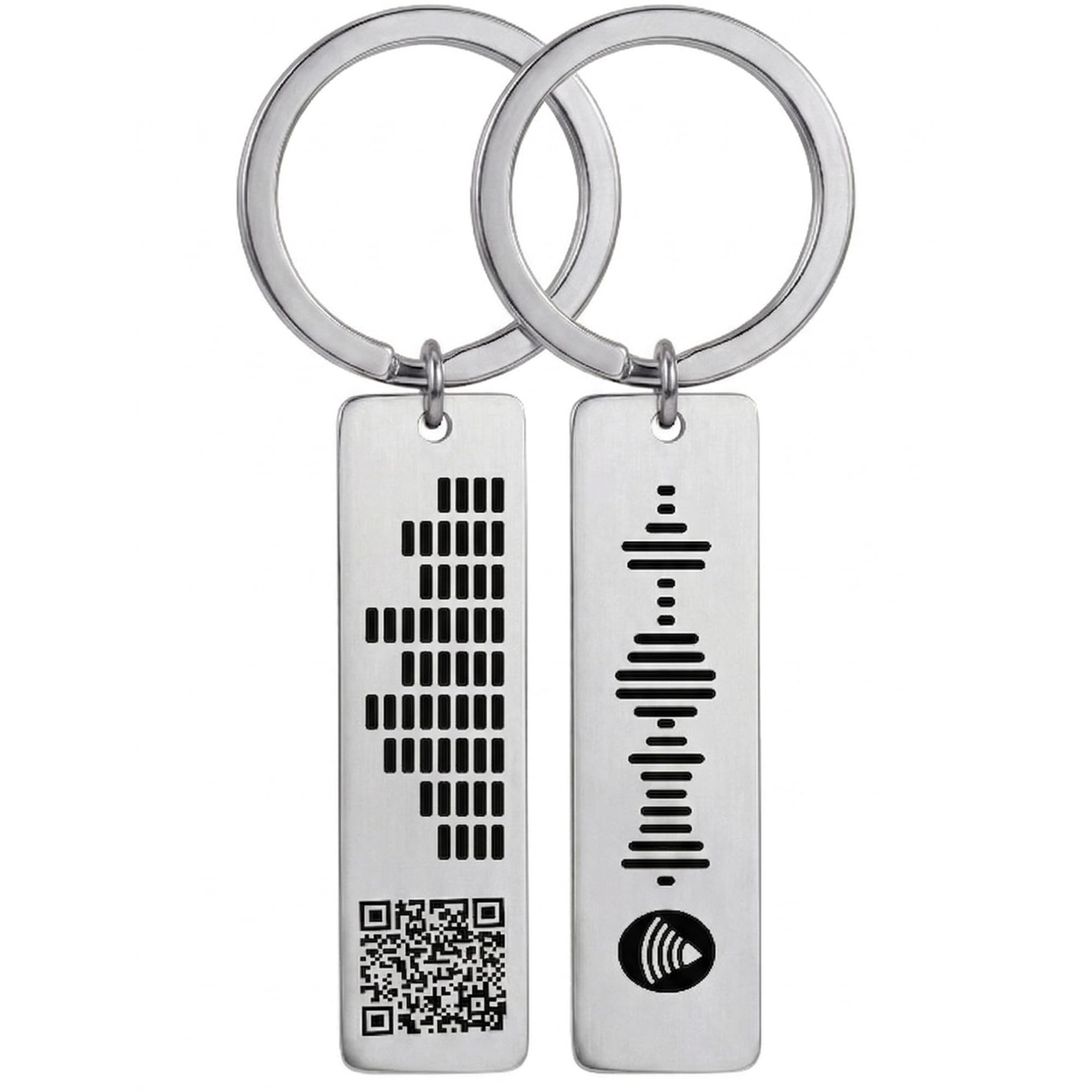 Personalised Keyring Code for Music APP – Custom Engraved QR Code Keychain Gift Keepsake, Anniversary Wedding Engagement Birthday Valentine’s Day Mother’s Day Father’s Day Christmas Gift – Made in UK