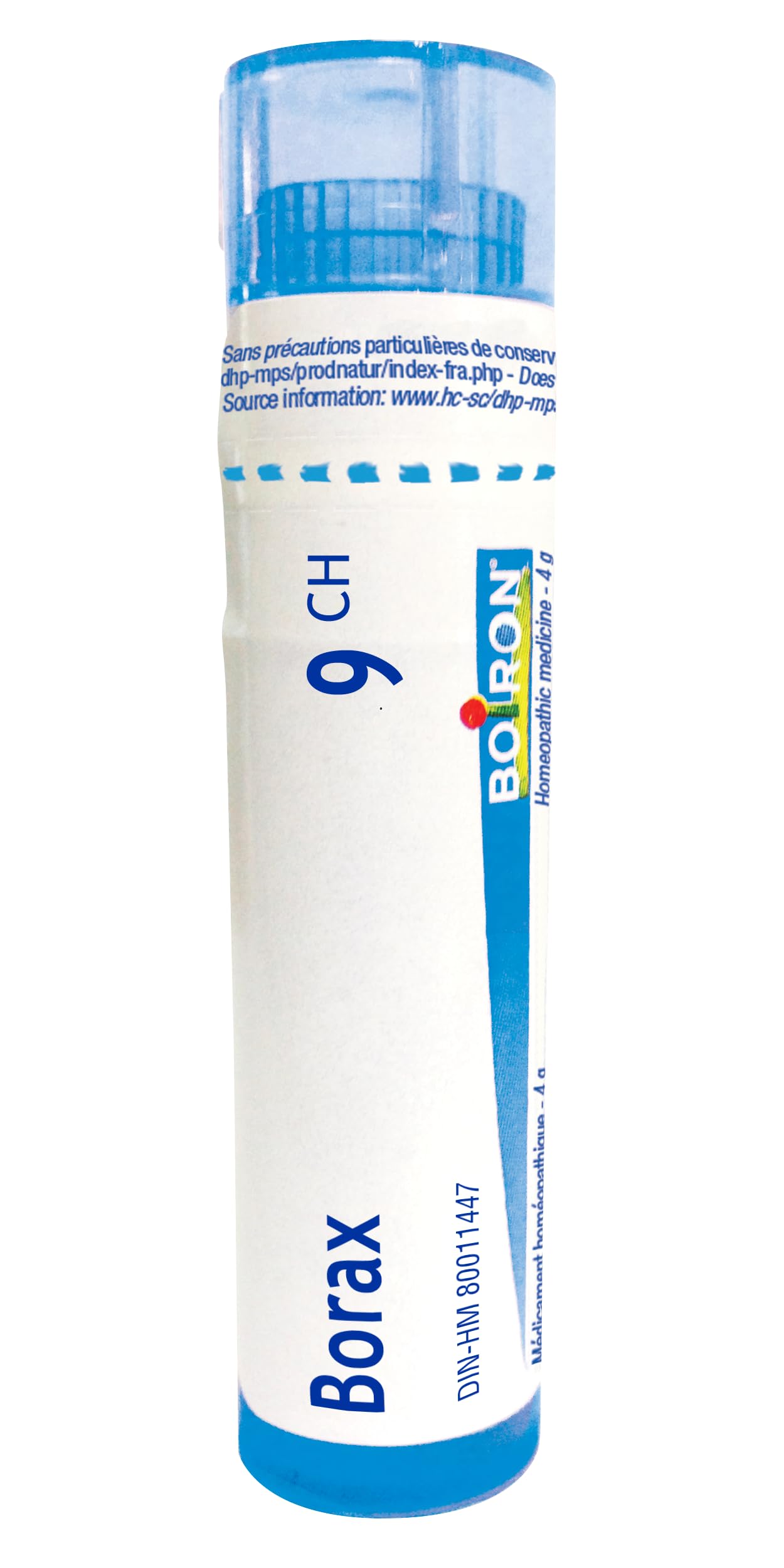 Boiron Borax 9ch,Homeopathic medicine. Each tube contains 4 g (approximately 80 pellets)