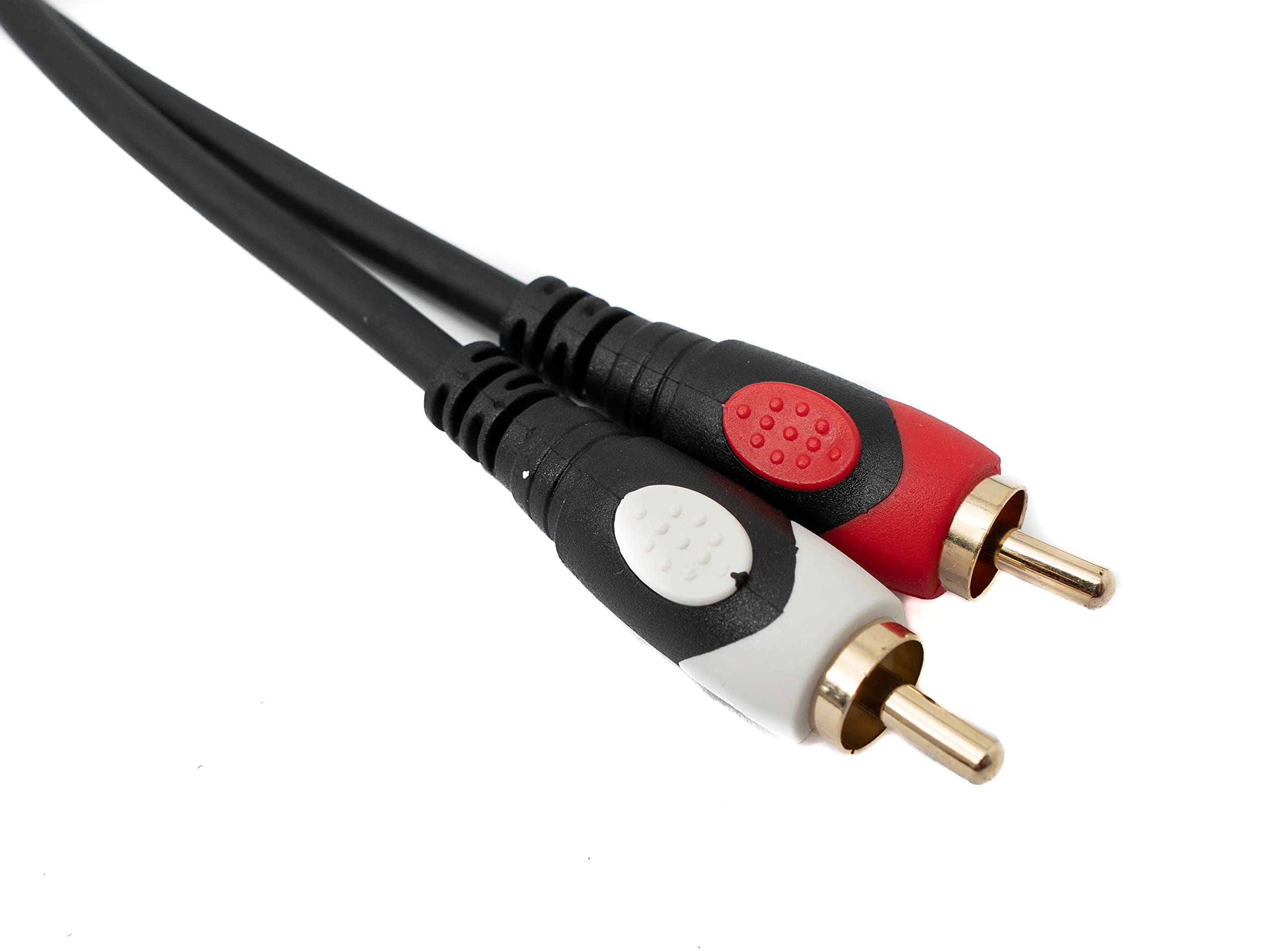 System-S Cinch 2 RCA Kabel 30 m Stecker zu Stecker Stereo AV Adapter in Schwarz